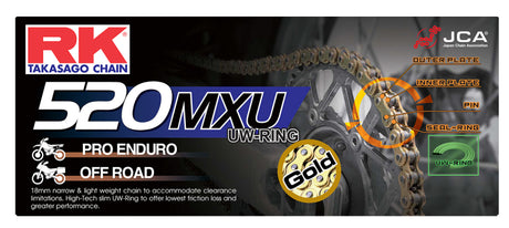 RK Chain GB520MXU-110L UW-Ring - Gold RK Chain Chains  AXOPROS
