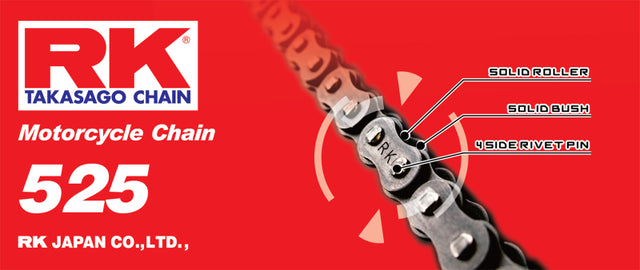 RK Chain 525-120 - Natural RK Chain Chains  AXOPROS