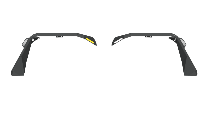 Road Armor 18-20 Jeep Wrangler JL Stealth Front Fender Flare w/Switchback LED DRL - Tex Blk Road Armor Bumpers - Steel  AXOPROS