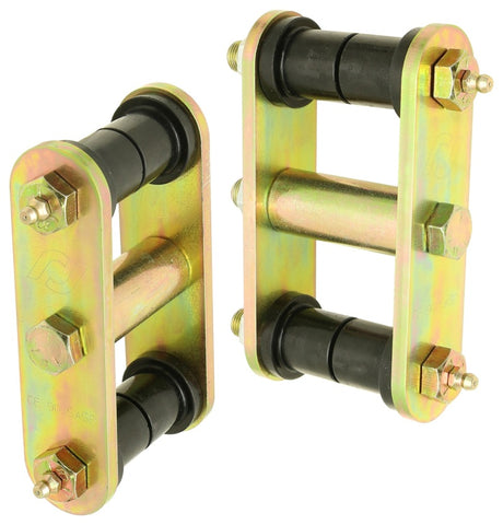 RockJock 76-86 CJ HD Leaf Spring Shackles Front w/ Urethane Bushings HD Greasable Bolts Pair RockJock Leaf Springs & Accessories  AXOPROS