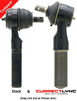 RockJock TJ/LJ/XJ/MJ Currectlync Steering System Bolt-On w/ 1 1/4in Dia. Tie Rod/Forged Drag Link RockJock Steering Knuckles & Spindles  AXOPROS