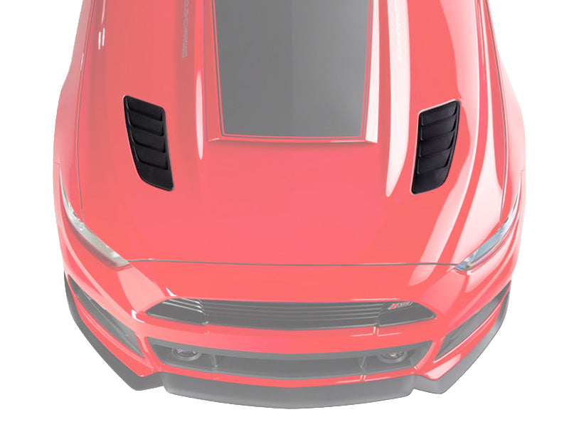 Roush 2015-2017 Ford Mustang Black Heat Extractors Roush Hood Vents  AXOPROS