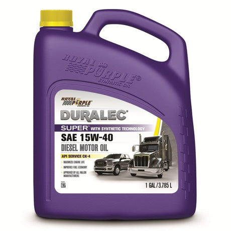 Royal Purple Duralec Super Diesel 15W-40 CK-4 Motor Oil - 1 Gallon Royal Purple Motor Oils  AXOPROS