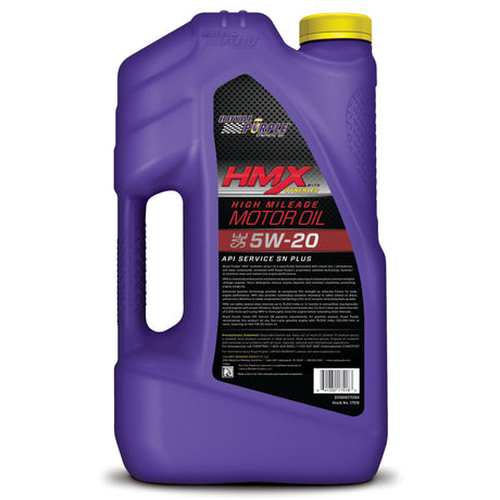 Royal Purple HMX Premium Synthetic High Mileage 5W-20 Motor Oil - 5 Quart Royal Purple Motor Oils  AXOPROS