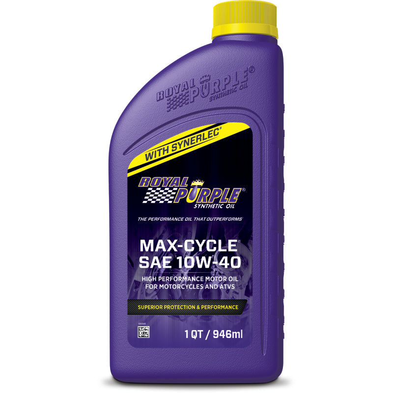 Royal Purple Max-Cycle Synthetic 10W-40 Motorcycle Oil - 1 Quart Royal Purple Motor Oils  AXOPROS