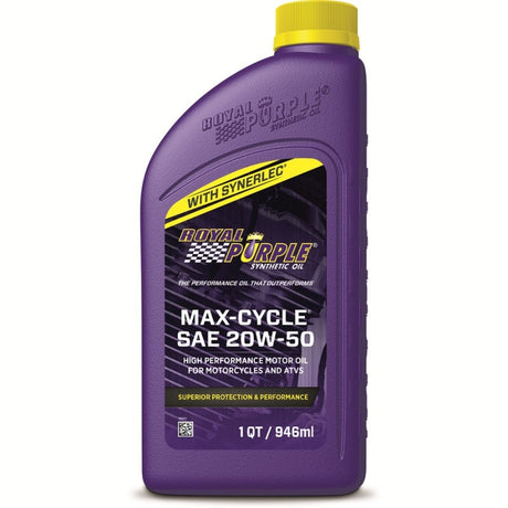 Royal Purple Max-Cycle Synthetic 20W-50 Motorcycle Oil - 1 Quart Royal Purple Motor Oils  AXOPROS