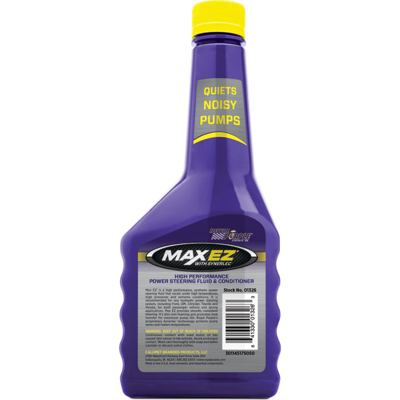 Royal Purple Max EZ Power Steering Fluid - 12oz Royal Purple Power Steering Fluids  AXOPROS