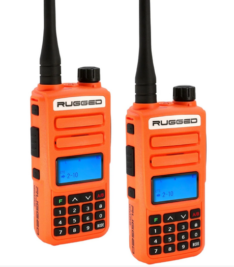 Rugged Radios 2 PACK - Rugged GMR2 PLUS - GMRS / FRS Two Way Handheld Radios Safety Orange Rugged Radios Radio Communications  AXOPROS