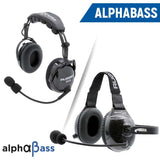 Rugged Radios AlphaBass Carbon Fiber Headset for STEREO and OFFROAD Intercoms Over The Head Rugged Radios Radio Communications  AXOPROS