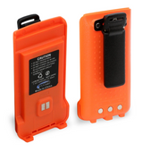 Rugged Radios GMR2 Replacement Lithium Battery w/12v Charge Port and Belt Clip Safety Orange Rugged Radios Batteries  AXOPROS