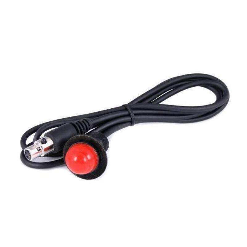 Rugged Radios Hole Mount Push to Talk Cable (PTT) with 48 Straight Cord for Intercoms Rugged Radios Wiring Connectors  AXOPROS