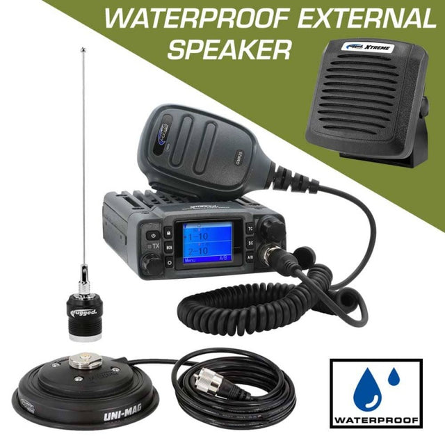 Rugged Radios Radio Kit Plus - GMR25 Waterproof GMRS Mobile Radio Kit with External Speaker Rugged Radios Audio  AXOPROS
