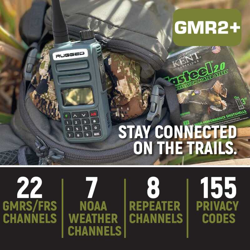 Rugged Radios Rugged GMR2 PLUS - GMRS / FRS Two Way Handheld Radio Safety Orange Rugged Radios Radio Communications  AXOPROS
