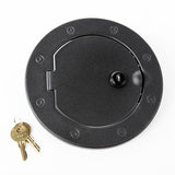 Rugged Ridge 07-18 Jeep Wrangler JK Textured Black Locking Gas Cap Door Rugged Ridge Fuel Caps  AXOPROS