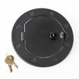 Rugged Ridge 07-18 Jeep Wrangler JK Textured Black Locking Gas Cap Door Rugged Ridge Fuel Caps  AXOPROS