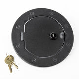 Rugged Ridge 07-18 Jeep Wrangler JK Textured Black Locking Gas Cap Door Rugged Ridge Fuel Caps  AXOPROS