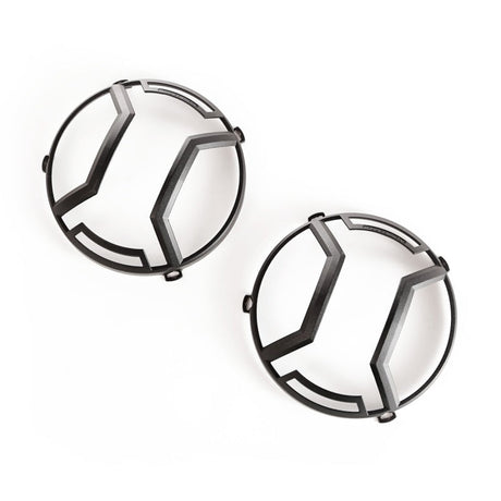 Rugged Ridge 07-18 Jeep Wrangler JK/JKU Textured Black Elite Headlight Euro Guards Rugged Ridge Light Covers and Guards  AXOPROS