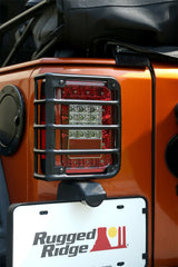 Rugged Ridge 07-18 Jeep Wrangler Textured Black Tail Light Euro Guards Rugged Ridge Light Covers and Guards  AXOPROS