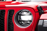 Rugged Ridge 18-20 Jeep Wrangler JL / 2020 Jeep Gladiator JT Black Elite Headlight Guards Black Rugged Ridge Light Covers and Guards  AXOPROS