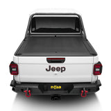 Rugged Ridge 20-22 Jeep Gladiator w/o Trail Rail Sys Armis Tonneau Cover w/Max Track - Tex. Blk Rugged Ridge Tonneau Covers - Hard Fold  AXOPROS