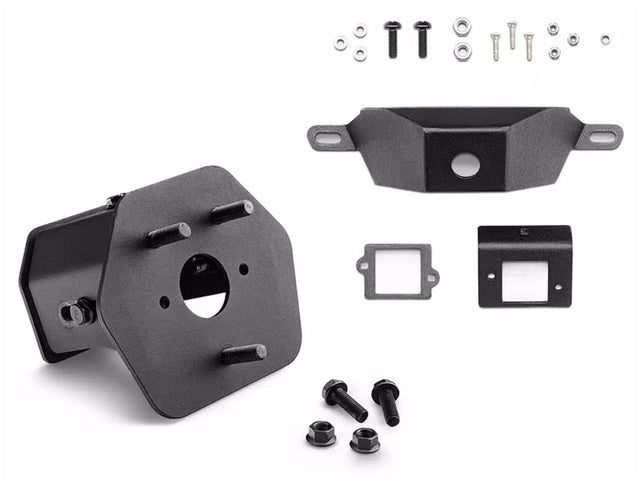 Rugged Ridge 20-24 Jeep Gladiator Wingmate Tire Mount & Camera Relocation Kit - Tex. Blk Rugged Ridge Bumpers - Steel  AXOPROS