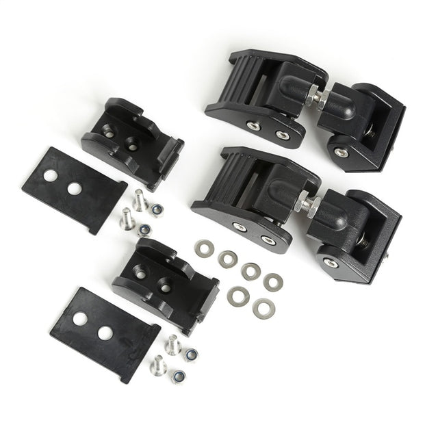Rugged Ridge 2018-20 Jeep Wrangler JL / 2020 Jeep Gladiator JT Black Hood Catch Rugged Ridge Brackets  AXOPROS