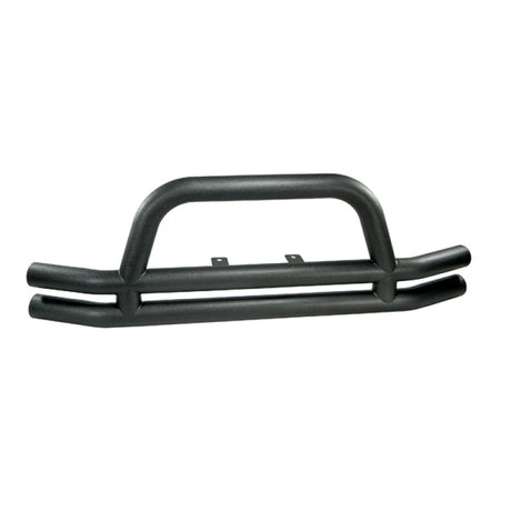 Rugged Ridge 3-In Dbl Tube Front Bumper Black 76-06 CJ &Jeep Wrangler Rugged Ridge Bumper Accessories  AXOPROS