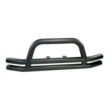 Rugged Ridge 3-In Dbl Tube Front Bumper Black 76-06 CJ &Jeep Wrangler Rugged Ridge Bumper Accessories  AXOPROS