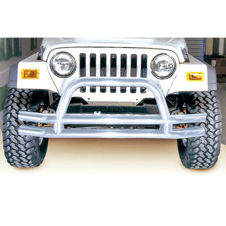 Rugged Ridge 3-In Double Tube Front Bumper SS 76-06 Models Rugged Ridge Bumper Accessories  AXOPROS
