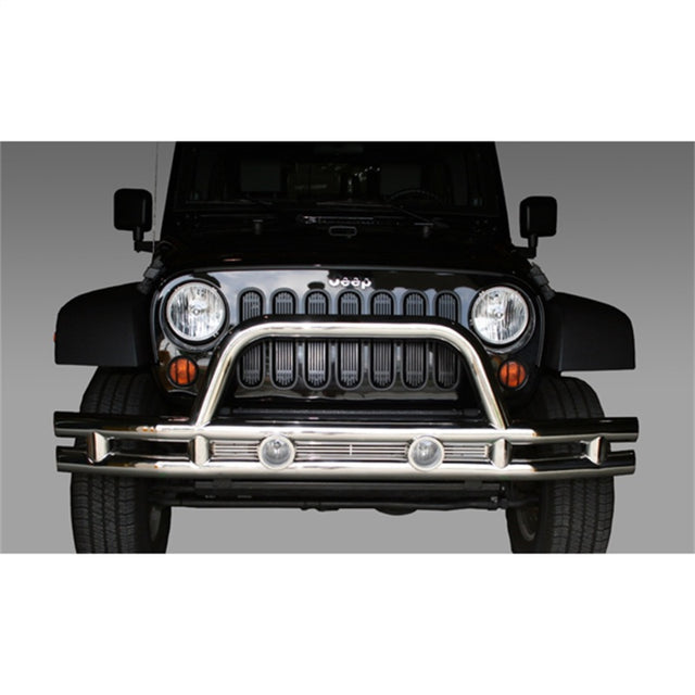 Rugged Ridge 3-In Front Tube Bumper Stainless 07-18 Jeep Wrangler Rugged Ridge Bumper Accessories  AXOPROS