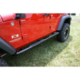 Rugged Ridge 3-In Round Side Steps Black 07-18 4-Door Jeep Wrangler Rugged Ridge Side Steps  AXOPROS
