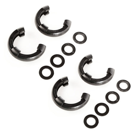 Rugged Ridge 3/4in Black D-Ring Isolator Kit Rugged Ridge Shackle Kits  AXOPROS
