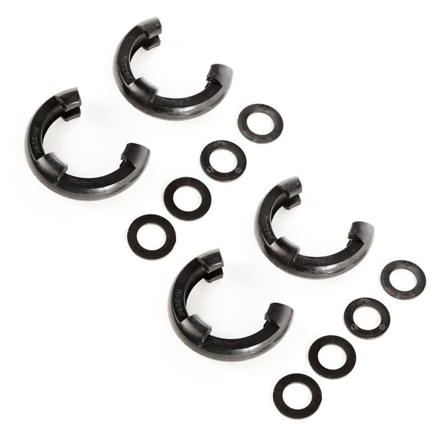 Rugged Ridge 3/4in Black D-Ring Isolator Kit Rugged Ridge Shackle Kits  AXOPROS