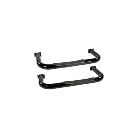 Rugged Ridge 3in Round Tube Side Steps Black 76-83 CJ5 Rugged Ridge Side Steps  AXOPROS