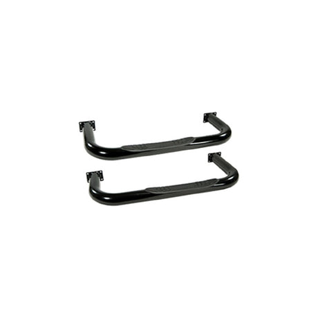 Rugged Ridge 3in Round Tube Side Steps Black 76-83 CJ5 Rugged Ridge Side Steps  AXOPROS