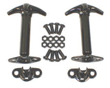 Rugged Ridge 41-95 Jeep CJ / Jeep Wrangler Black Hood Catch Kit Rugged Ridge Brackets  AXOPROS