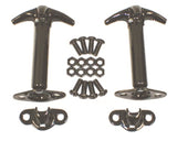 Rugged Ridge 41-95 Jeep CJ / Jeep Wrangler Black Hood Catch Kit Rugged Ridge Brackets  AXOPROS