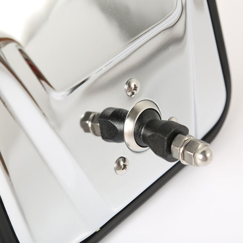 Rugged Ridge 55-86 Jeep CJ Chrome Mirror Head Rugged Ridge Exterior Trim  AXOPROS