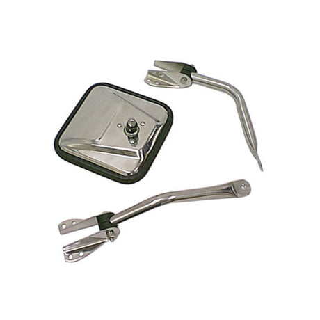 Rugged Ridge 55-86 Jeep CJ Chrome Mirror Head Rugged Ridge Exterior Trim  AXOPROS