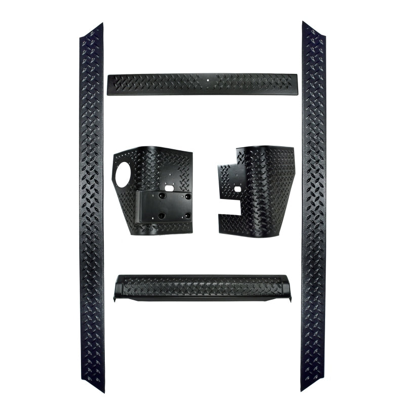 Rugged Ridge 6-Piece Body Armor Kit 97-06 Jeep Wrangler TJ Rugged Ridge Body Armor & Rock Rails  AXOPROS