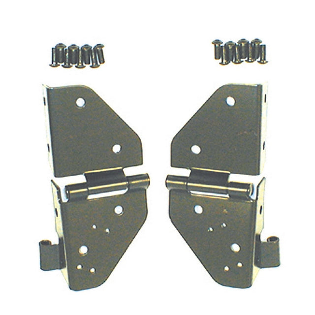 Rugged Ridge 76-86 Jeep CJ / 87-95 Jeep Wrangler YJ Black Windshield Hinges Rugged Ridge Hardware - Singles  AXOPROS