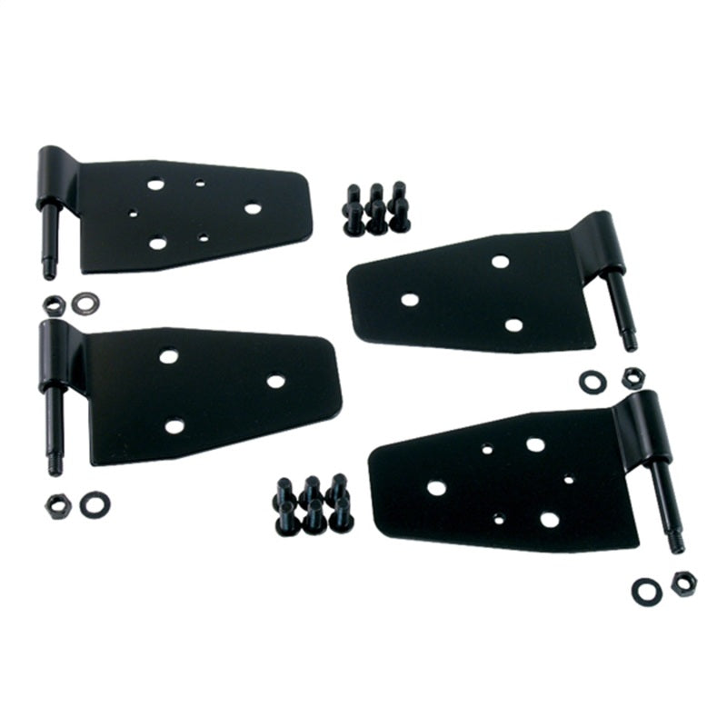 Rugged Ridge 87-06 Jeep Wrangler Black Door Hinge Kit Rugged Ridge Hardware Kits - Other  AXOPROS