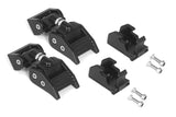 Rugged Ridge 97-06 Jeep Wrangler TJ Black Aluminum Hood Catches Rugged Ridge Brackets  AXOPROS