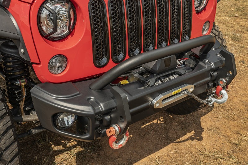 Rugged Ridge Arcus Front Bumper Tube Overrider Black JK Rugged Ridge Bumpers - Steel  AXOPROS