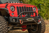 Rugged Ridge Arcus Front Bumper Tube Overrider Black JK Rugged Ridge Bumpers - Steel  AXOPROS