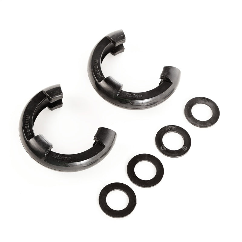 Rugged Ridge Black 3/4in D-Ring Isolator Kit Rugged Ridge Shackle Kits  AXOPROS