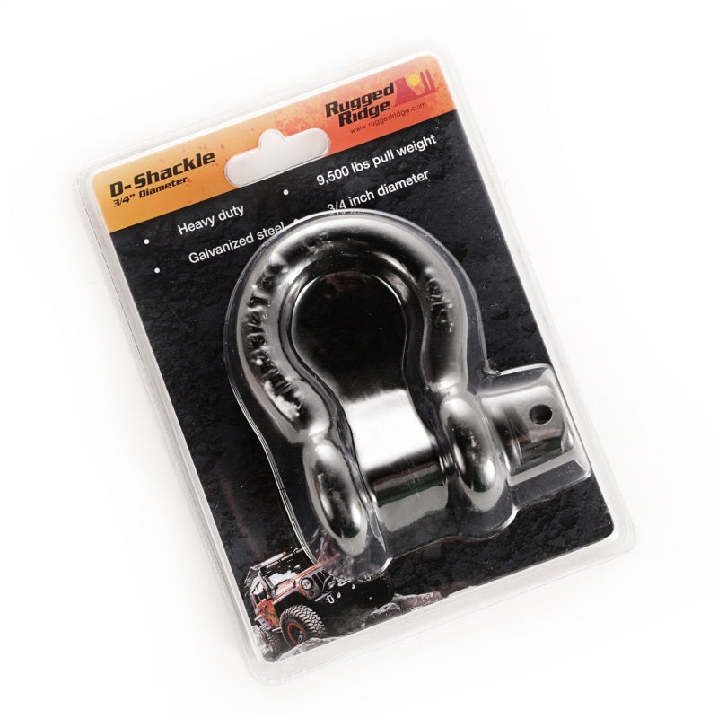 Rugged Ridge Black 9500lb 3/4in D-Ring Rugged Ridge Shackle Kits  AXOPROS