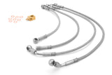 Rugged Ridge Brake Hose Kit Braided Stainless 07-18 Jeep Wrangler Rugged Ridge Brake Line Kits  AXOPROS