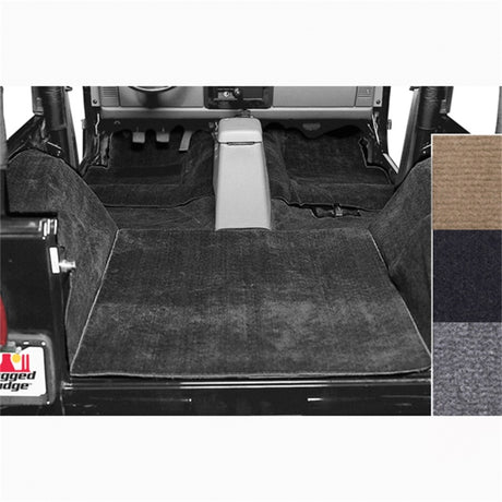 Rugged Ridge Deluxe Carpet Kit Black 76-95 Jeep CJ / Jeep Wrangler Models Rugged Ridge Floor Mats Carpeted  AXOPROS