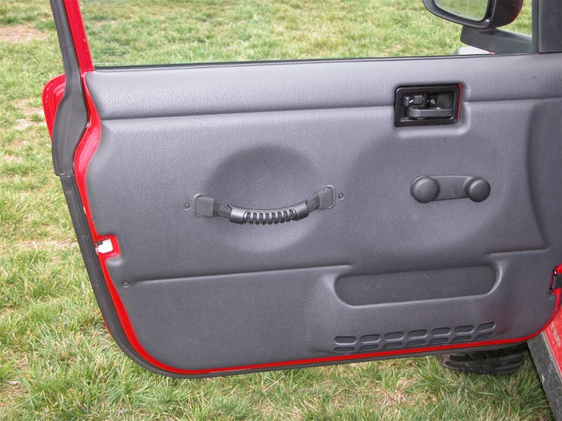 Rugged Ridge Door Pull Straps Black 97-06 Jeep Wrangler Rugged Ridge Hardware - Singles  AXOPROS